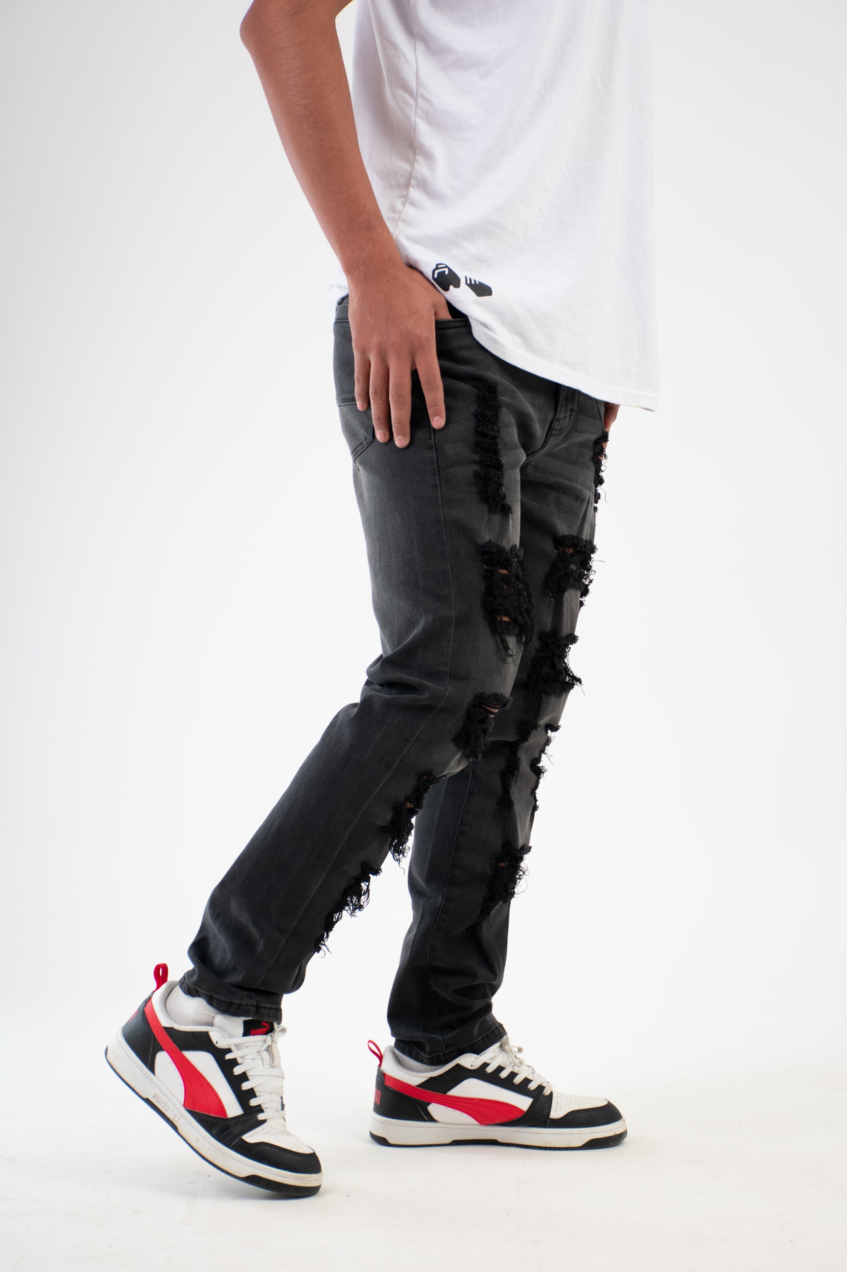 SKINNY GRIS HUMO RASGADO