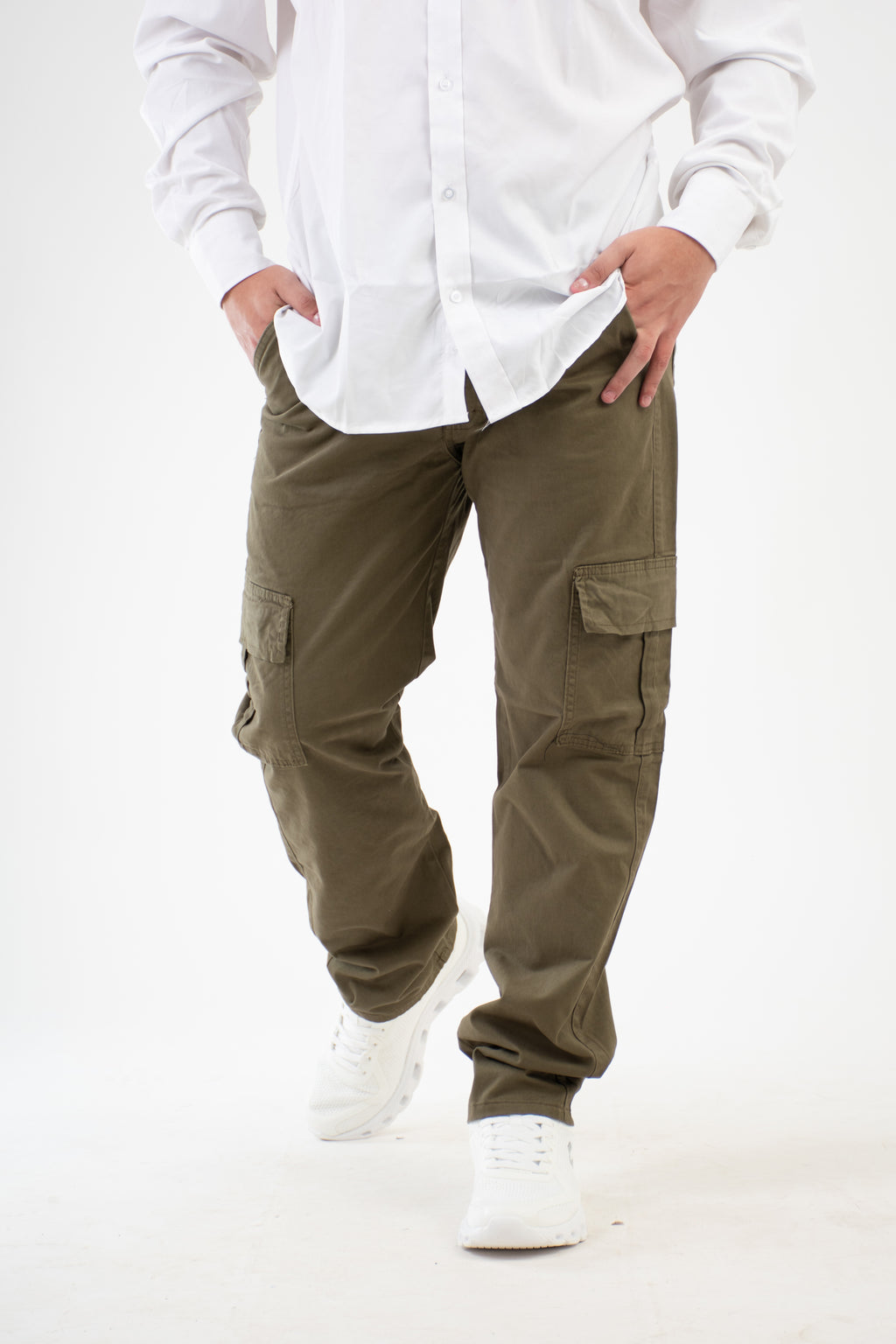 GABARDINA SLIM VERDE OLIVO