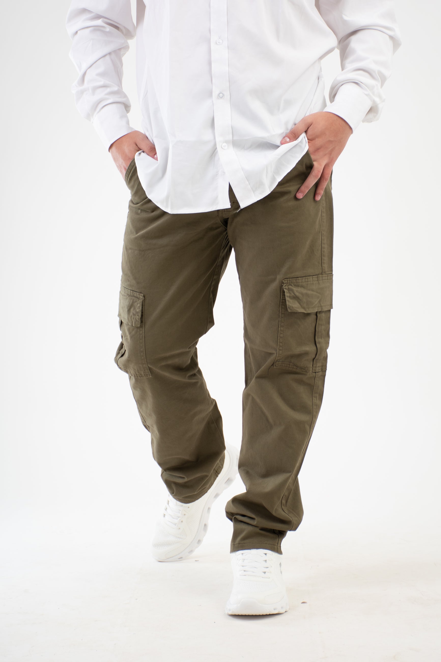 GABARDINA SLIM VERDE OLIVO