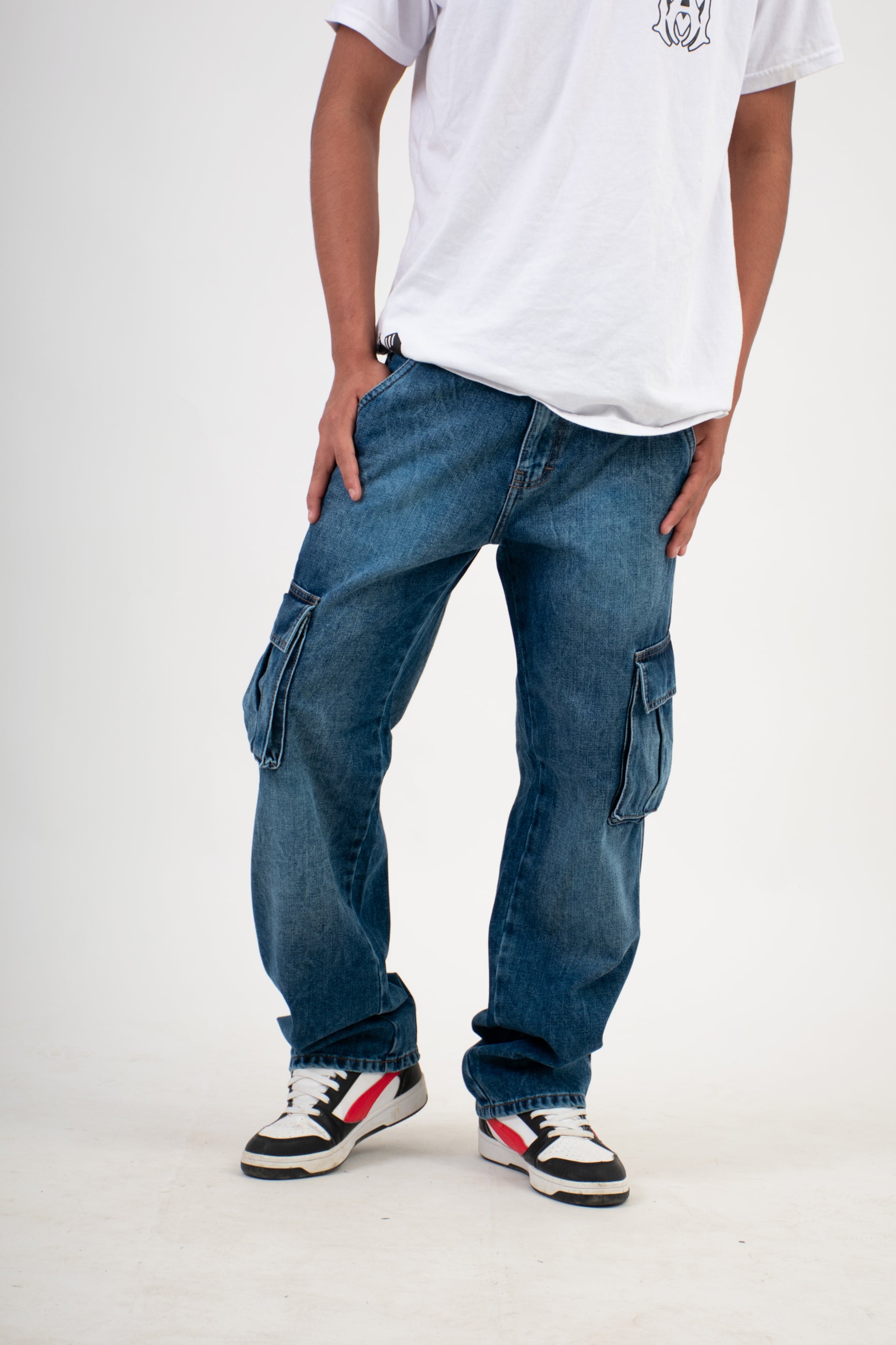 BAGGY AZUL OSCURO-STONE BARRIDO